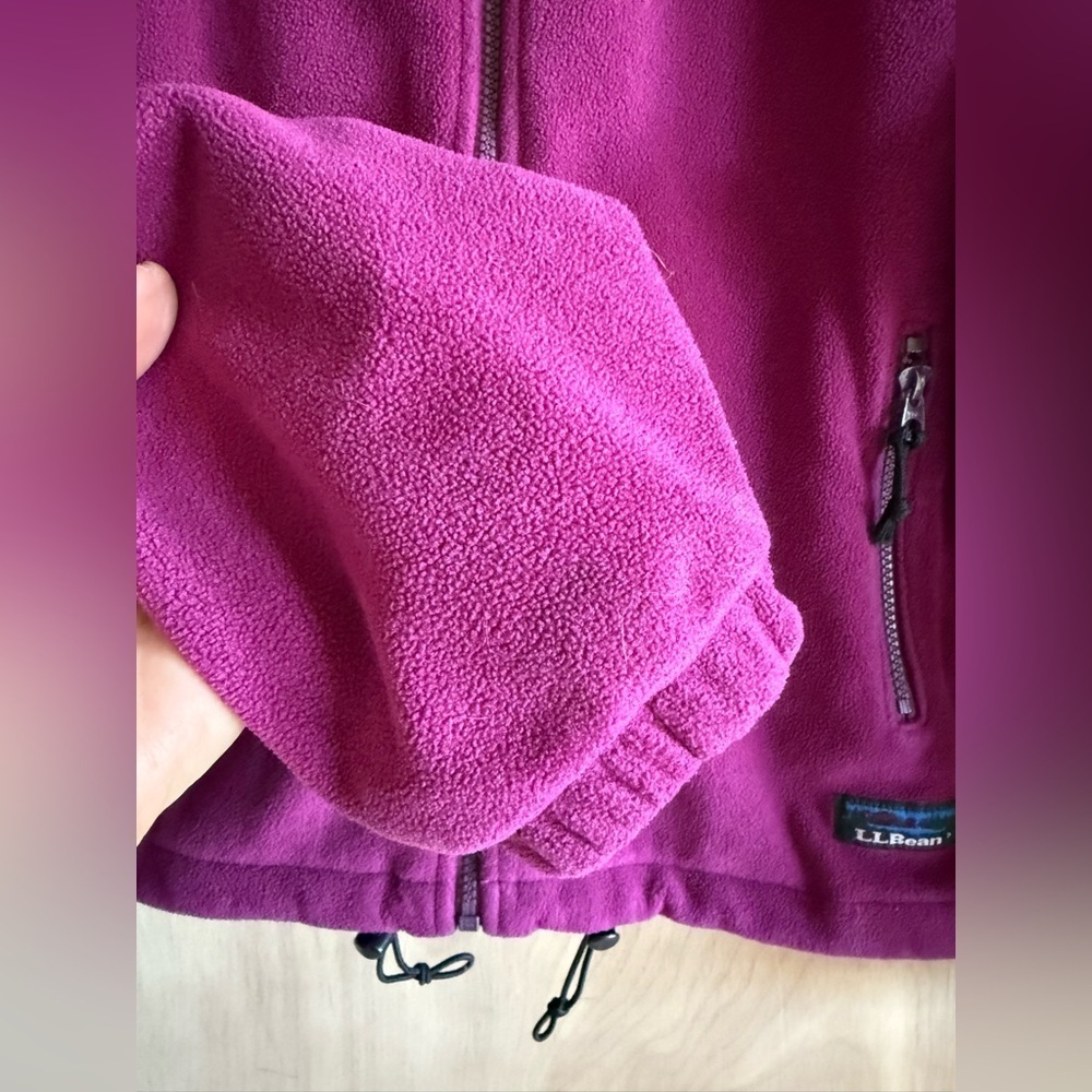 L.L.Bean Vintage Jacket Polartec Full Zip Magenta/Blue Women’s M Gorpcore Winter - Picture 6 of 16